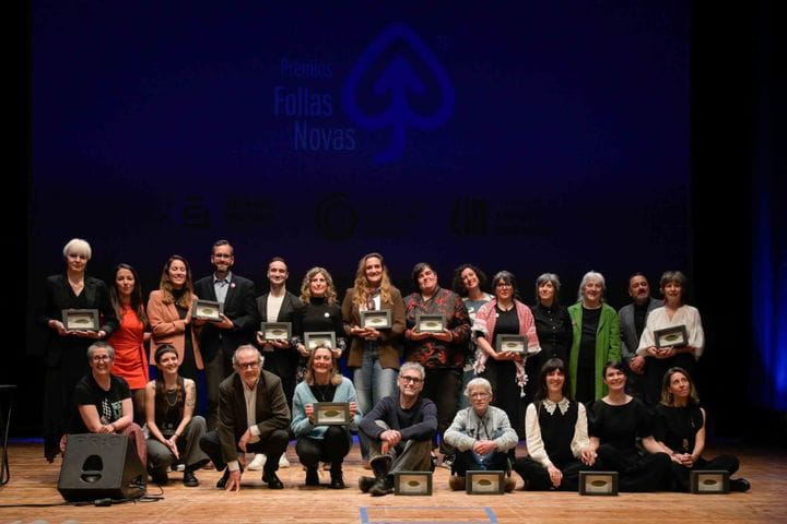 Os premios Follas Novas estrean imaxe cunha festa que reúne a todo o mundo do libro galego